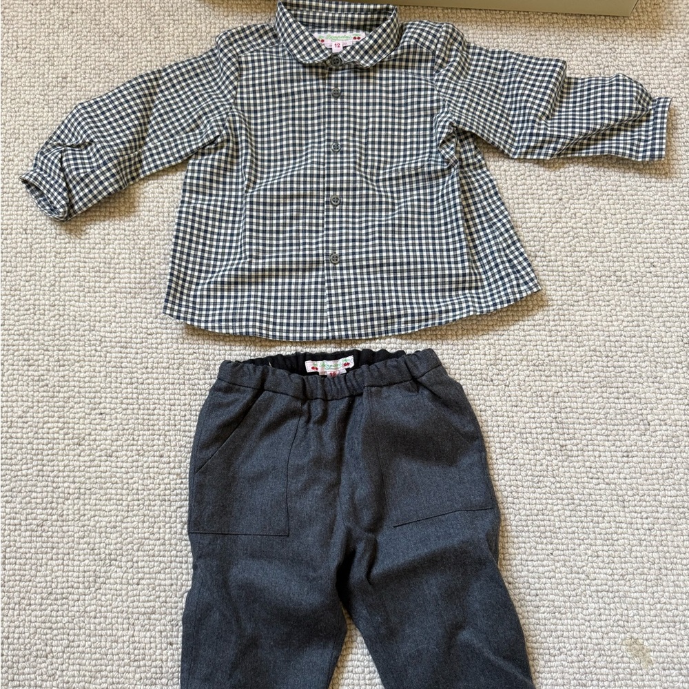 Bonpoint boys wool pants and shirt NWT